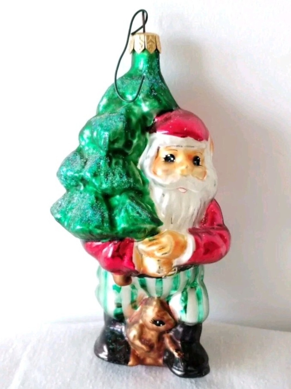 Christopher Radko Vintage Christmas Elfin Pine Glass Ornament